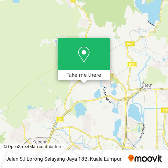 Peta Jalan SJ Lorong Selayang Jaya 18B