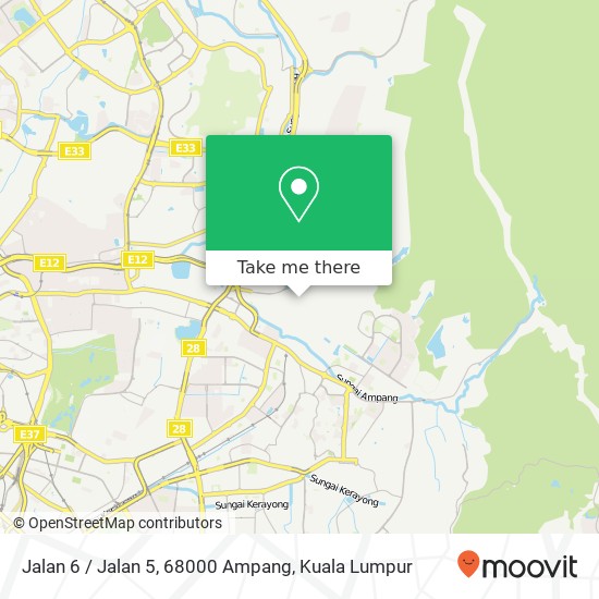 Peta Jalan 6 / Jalan 5, 68000 Ampang