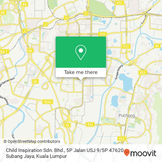 Peta Child Inspiration Sdn. Bhd., 5P Jalan USJ 9 / 5P 47620 Subang Jaya