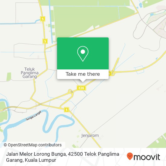 Jalan Melor Lorong Bunga, 42500 Telok Panglima Garang map