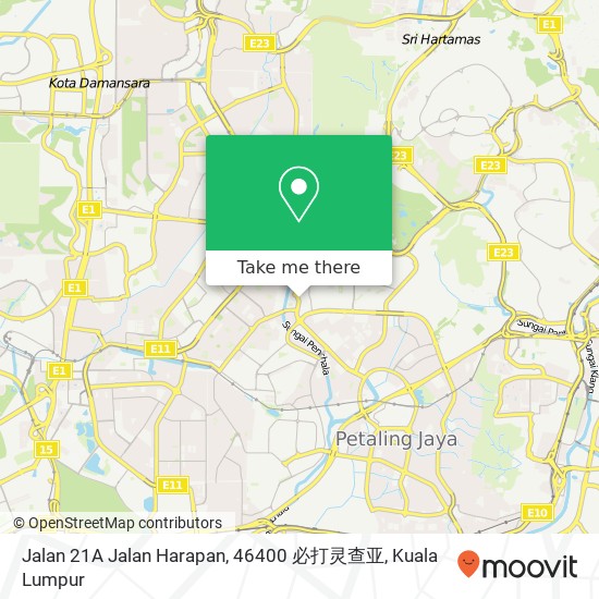 Jalan 21A Jalan Harapan, 46400 必打灵查亚 map