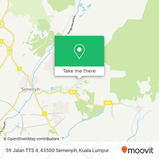 Peta 59 Jalan TTS 4, 43500 Semenyih