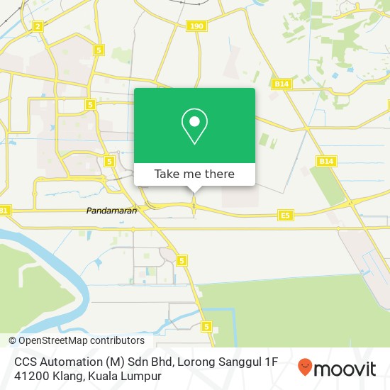 CCS Automation (M) Sdn Bhd, Lorong Sanggul 1F 41200 Klang map