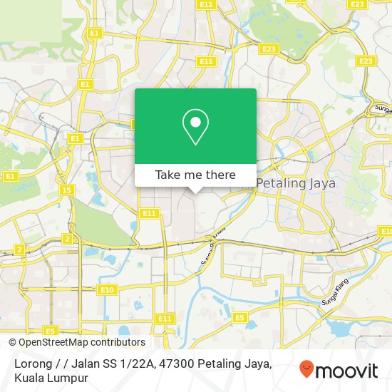 Lorong / / Jalan SS 1 / 22A, 47300 Petaling Jaya map