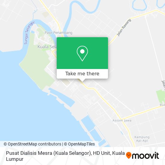 Pusat Dialisis Mesra (Kuala Selangor), HD Unit map