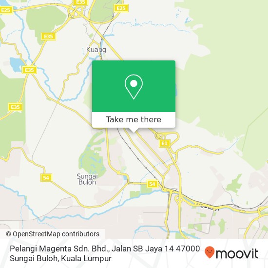 Pelangi Magenta Sdn. Bhd., Jalan SB Jaya 14 47000 Sungai Buloh map