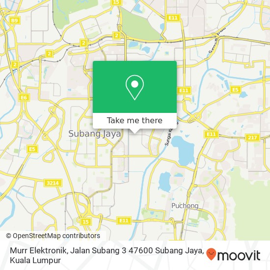 Peta Murr Elektronik, Jalan Subang 3 47600 Subang Jaya