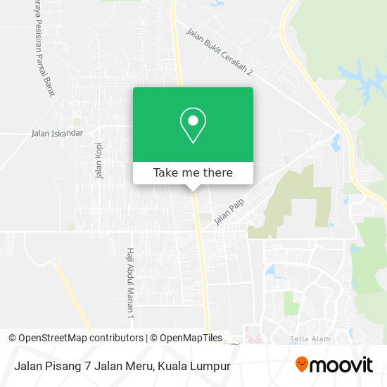 Peta Jalan Pisang 7 Jalan Meru