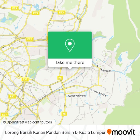 Lorong Bersih Kanan Pandan Bersih D map