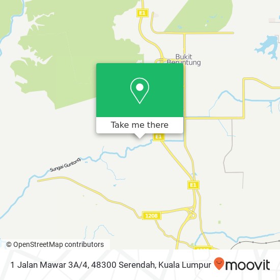 Peta 1 Jalan Mawar 3A / 4, 48300 Serendah