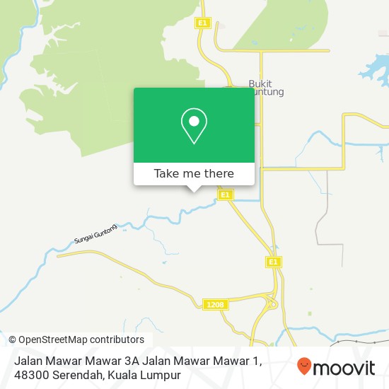 Peta Jalan Mawar Mawar 3A Jalan Mawar Mawar 1, 48300 Serendah