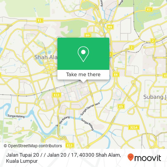 Jalan Tupai 20 / / Jalan 20 / 17, 40300 Shah Alam map