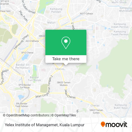 Yelex Institute of Managemet map