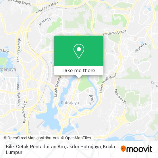 Bilik Cetak Pentadbiran Am, Jkdm Putrajaya map