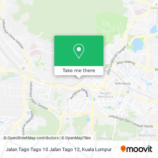 Jalan Tago Tago 10 Jalan Tago 12 map