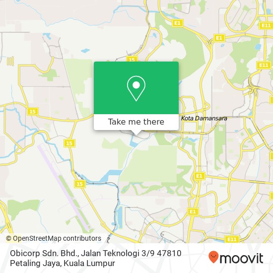 Obicorp Sdn. Bhd., Jalan Teknologi 3 / 9 47810 Petaling Jaya map