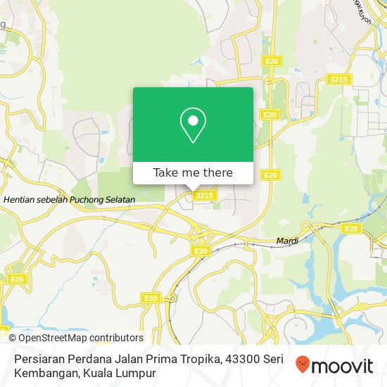 Persiaran Perdana Jalan Prima Tropika, 43300 Seri Kembangan map