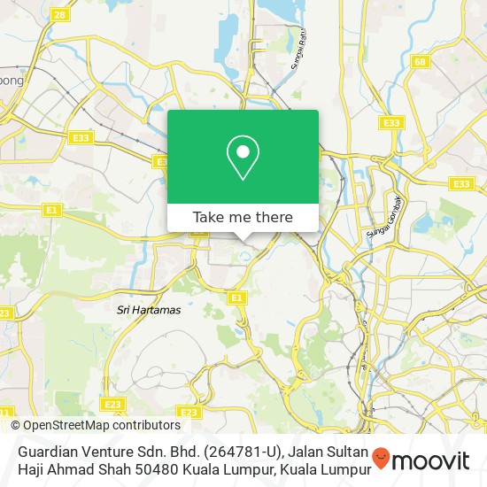 Peta Guardian Venture Sdn. Bhd. (264781-U), Jalan Sultan Haji Ahmad Shah 50480 Kuala Lumpur