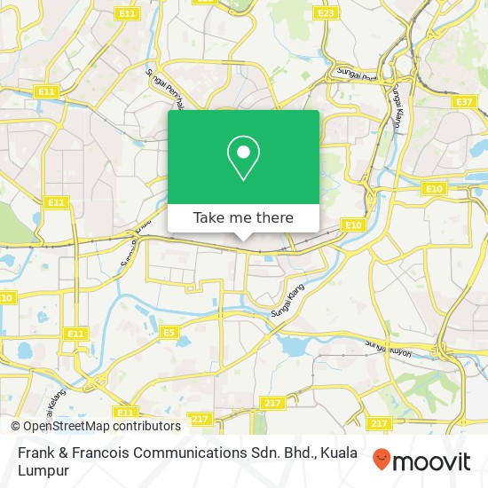 Frank & Francois Communications Sdn. Bhd. map