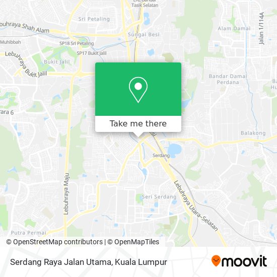 Serdang Raya Jalan Utama map