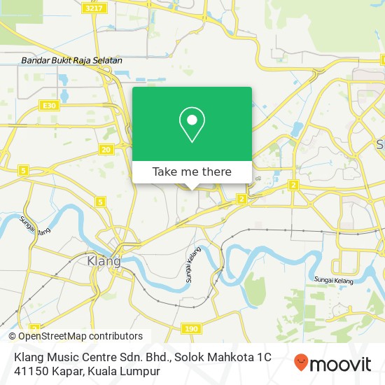 Klang Music Centre Sdn. Bhd., Solok Mahkota 1C 41150 Kapar map