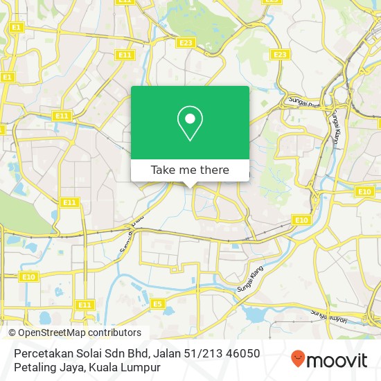 Peta Percetakan Solai Sdn Bhd, Jalan 51 / 213 46050 Petaling Jaya