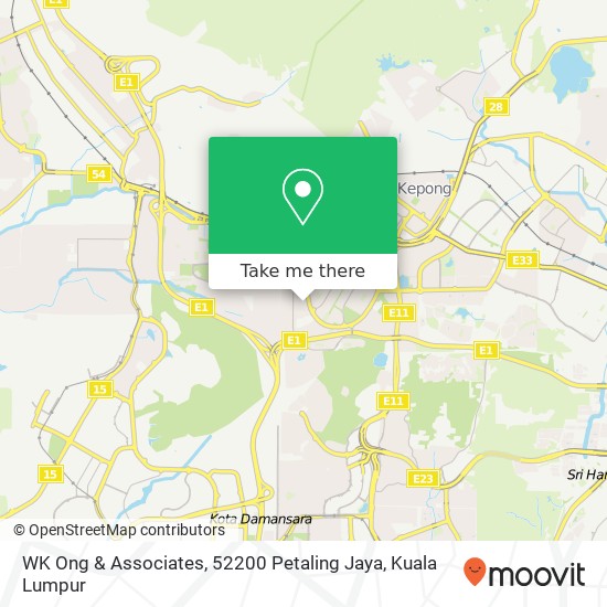 WK Ong & Associates, 52200 Petaling Jaya map