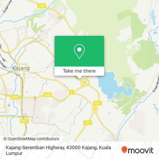 Peta Kajang-Seremban Highway, 43000 Kajang