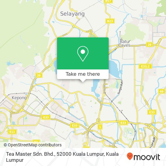 Tea Master Sdn. Bhd., 52000 Kuala Lumpur map