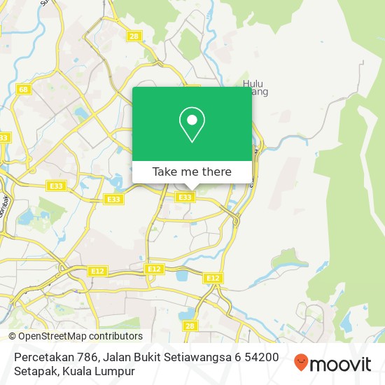 Percetakan 786, Jalan Bukit Setiawangsa 6 54200 Setapak map