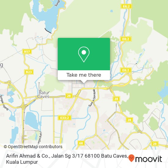 Peta Arifin Ahmad & Co., Jalan Sg 3 / 17 68100 Batu Caves