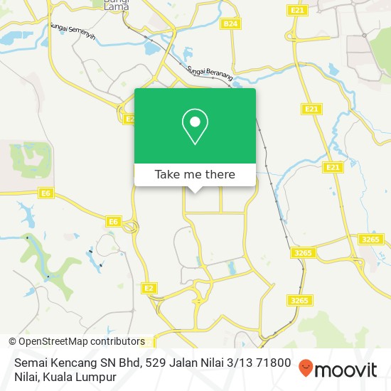 Peta Semai Kencang SN Bhd, 529 Jalan Nilai 3 / 13 71800 Nilai