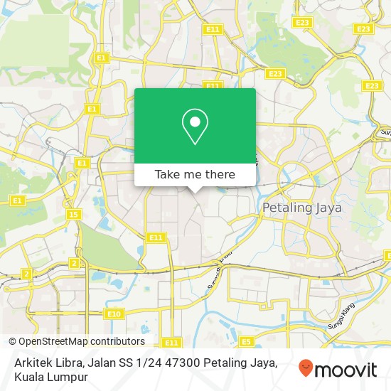 Arkitek Libra, Jalan SS 1 / 24 47300 Petaling Jaya map
