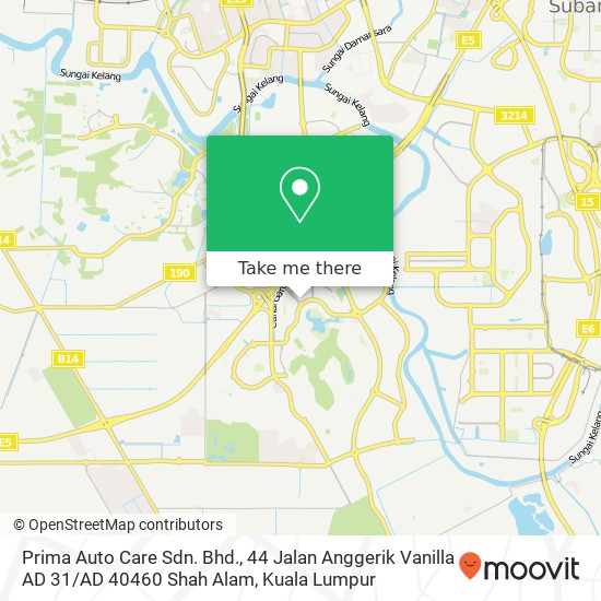Prima Auto Care Sdn. Bhd., 44 Jalan Anggerik Vanilla AD 31 / AD 40460 Shah Alam map