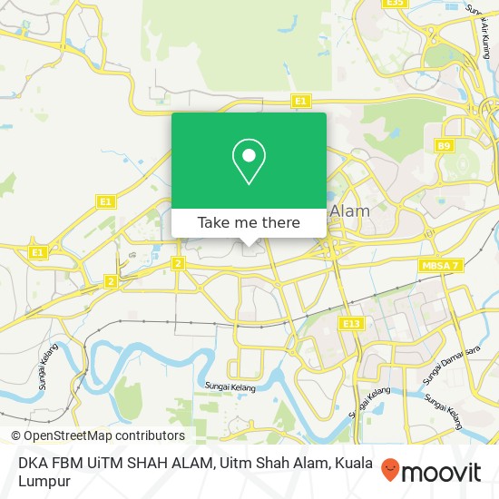 DKA FBM UiTM SHAH ALAM, Uitm Shah Alam map