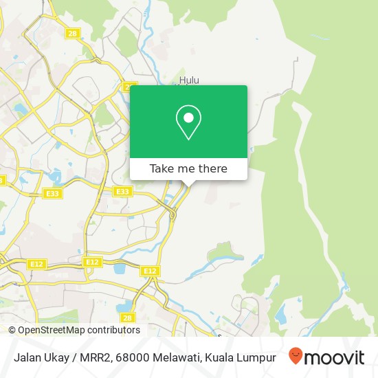 Peta Jalan Ukay / MRR2, 68000 Melawati