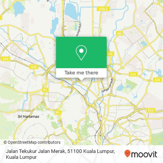 Peta Jalan Tekukur Jalan Merak, 51100 Kuala Lumpur