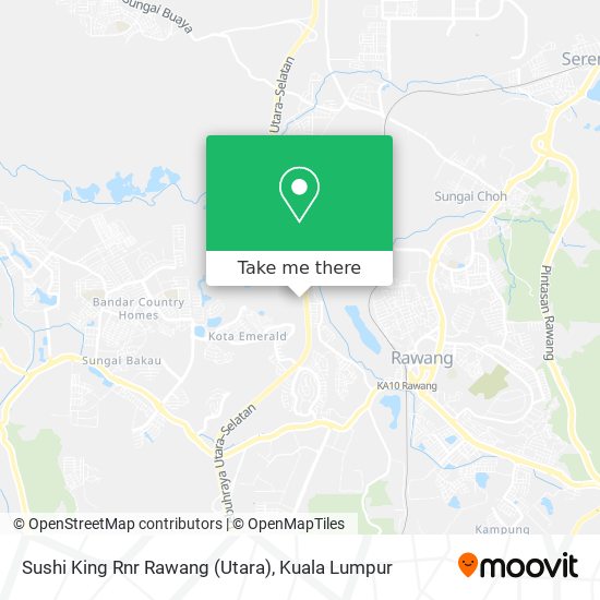 Sushi King Rnr Rawang (Utara) map