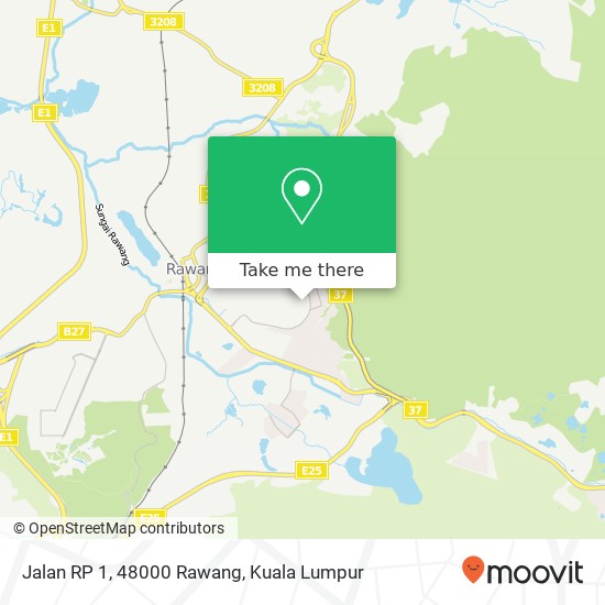 Peta Jalan RP 1, 48000 Rawang