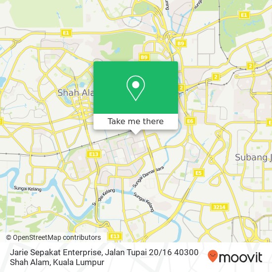 Jarie Sepakat Enterprise, Jalan Tupai 20 / 16 40300 Shah Alam map