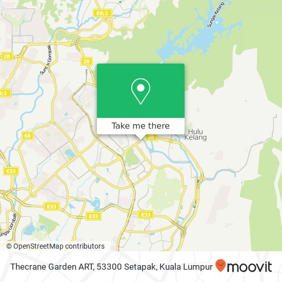 Thecrane Garden ART, 53300 Setapak map