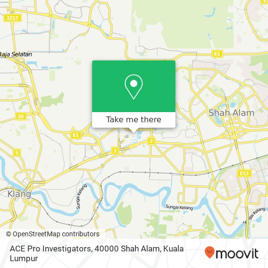 ACE Pro Investigators, 40000 Shah Alam map