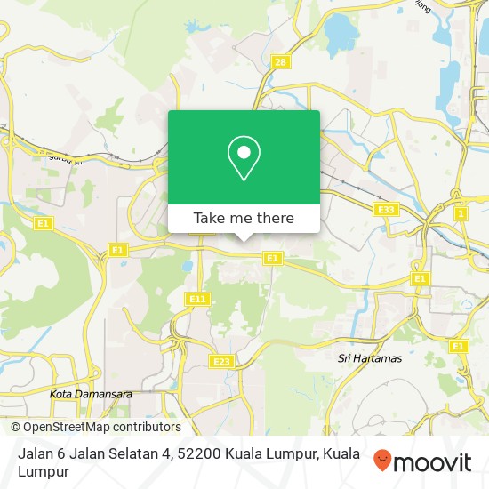 Peta Jalan 6 Jalan Selatan 4, 52200 Kuala Lumpur