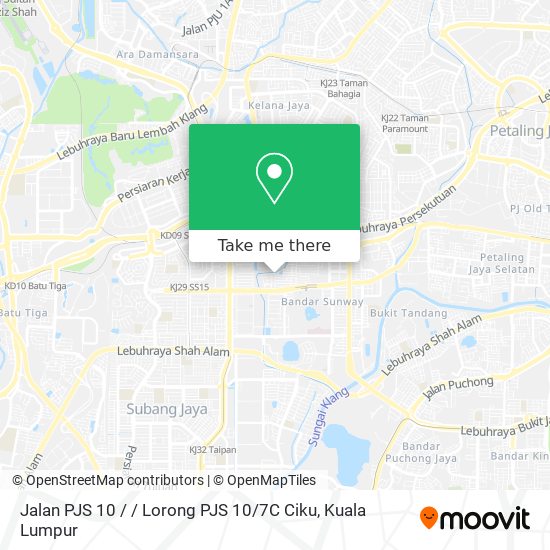 Jalan PJS 10 / / Lorong PJS 10 / 7C Ciku map