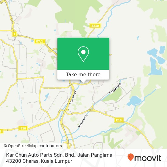 Kar Chun Auto Parts Sdn. Bhd., Jalan Panglima 43200 Cheras map