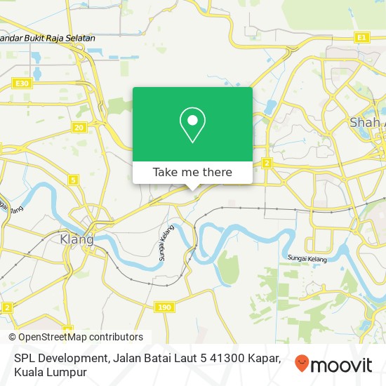 Peta SPL Development, Jalan Batai Laut 5 41300 Kapar