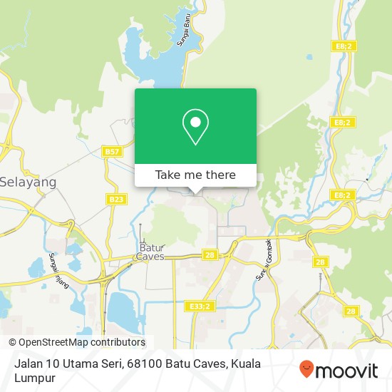 Peta Jalan 10 Utama Seri, 68100 Batu Caves