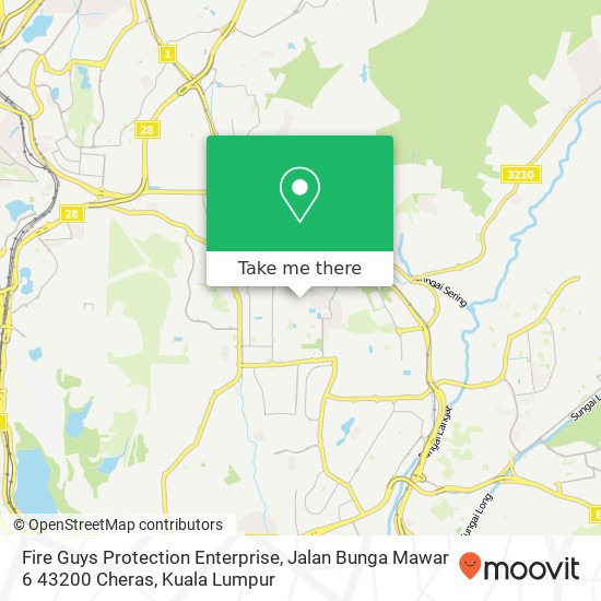 Fire Guys Protection Enterprise, Jalan Bunga Mawar 6 43200 Cheras map