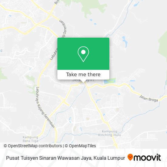 Peta Pusat Tuisyen Sinaran Wawasan Jaya