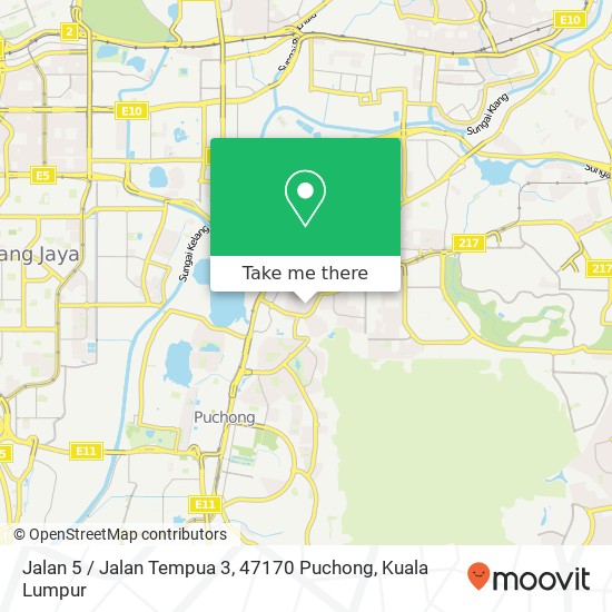 Peta Jalan 5 / Jalan Tempua 3, 47170 Puchong